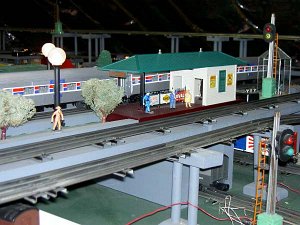 Elevated Train Terminal with # 256 Freight Station